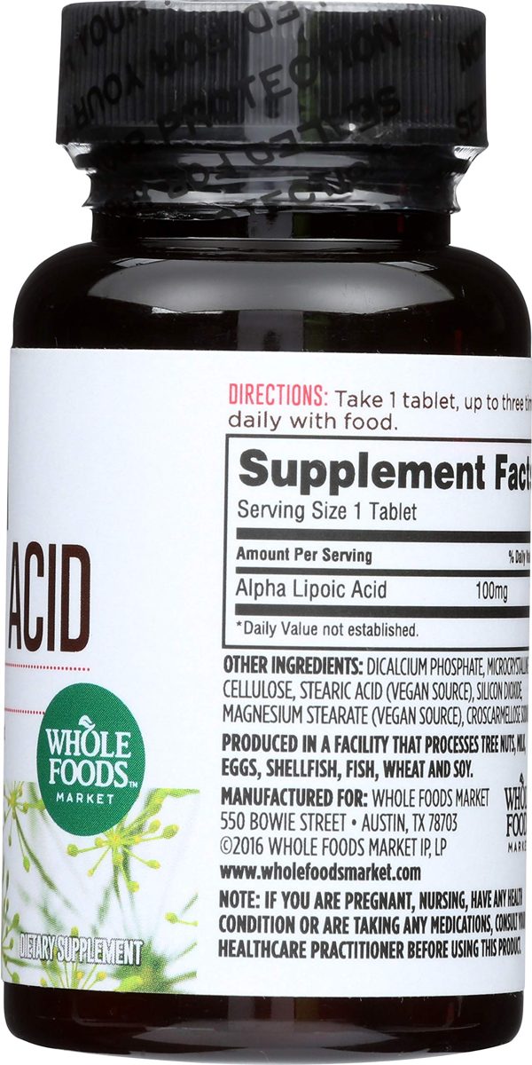 Whole Foods Market, Alpha Lipoic Acid 100mg, 90 ct