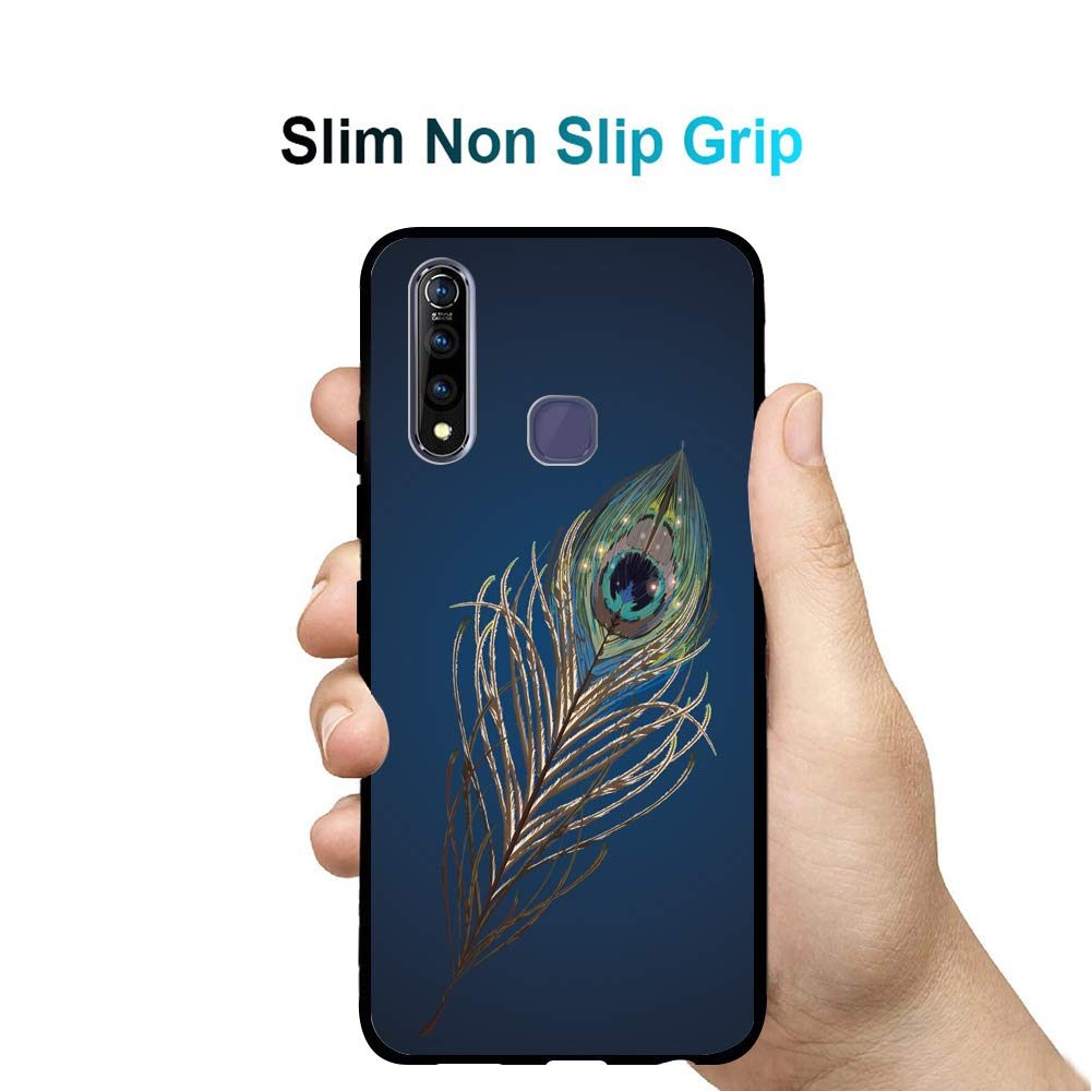 Amazon Brand - Solimo Designer Peacock Feather Printed Hard Back Case Mobile Cover for Vivo Z1 Pro (D355)