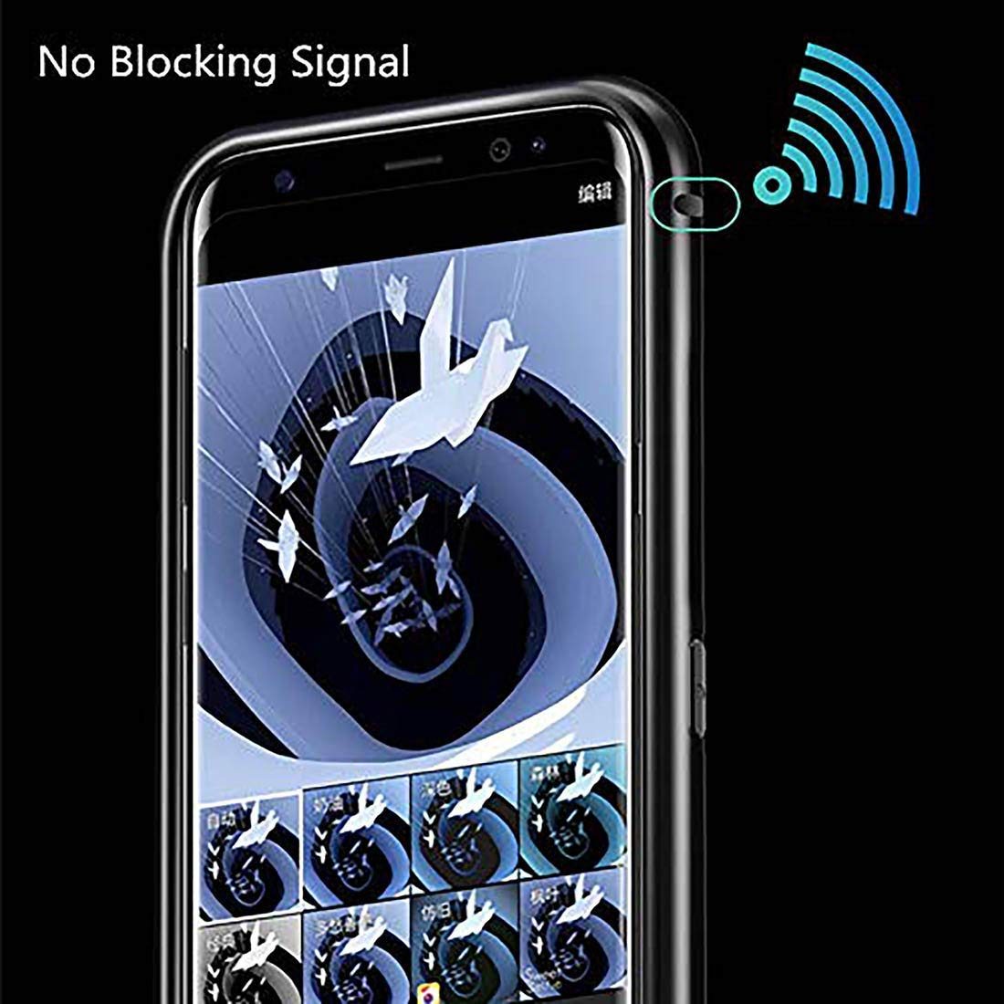 Amazon Brand - Solimo Magnetic Metal Frame Mobile Cover (Bumper Glass Back) for Samsung Galaxy M20 (Blue)