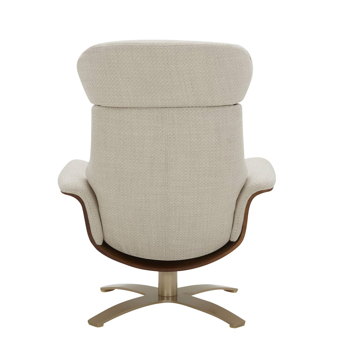 Amazon Brand – Rivet Olander Mid-Century Modern Recliner Chair with a Swivel Base, 31.1"W, Stucco