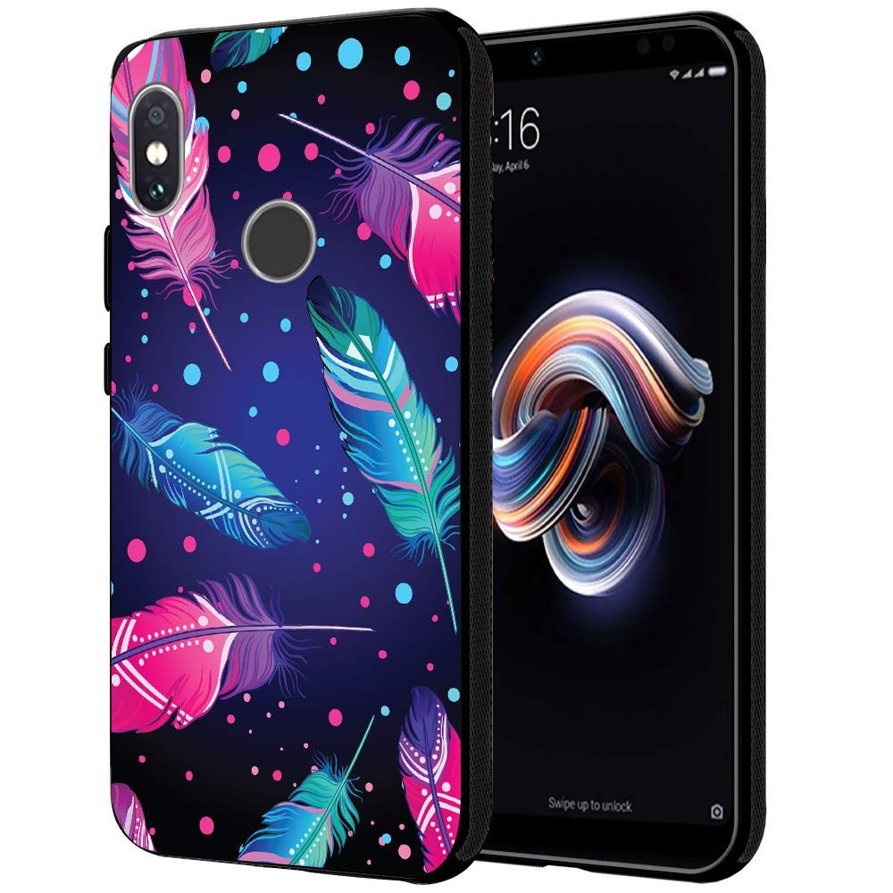 Amazon Brand - Solimo Designer Feather Printed Hard Back Case Mobile Cover for Redmi Note 5 Pro