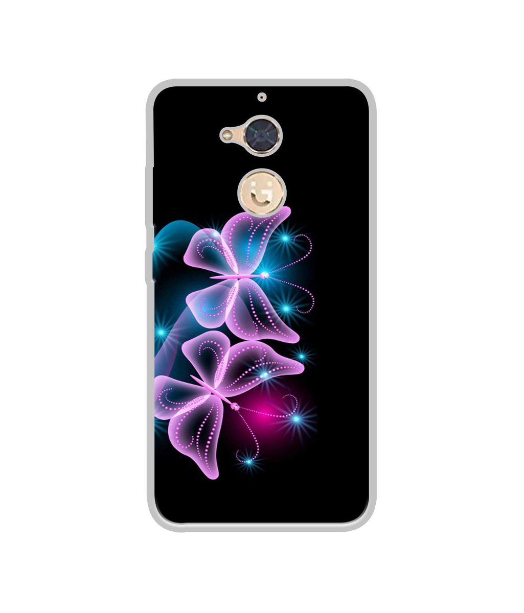Amazon Brand - Solimo Designer Butterflies Neon Light UV Printed Soft Back Case Mobile Cover for Gionee S6 Pro