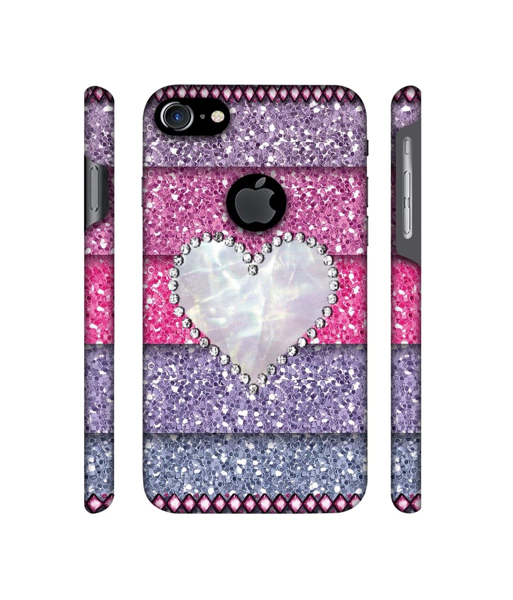 Amazon Brand - Solimo Designer Stone Heart 3D Printed Hard Back Case Mobile Cover for Apple iPhone 7 (with Logo Cut)