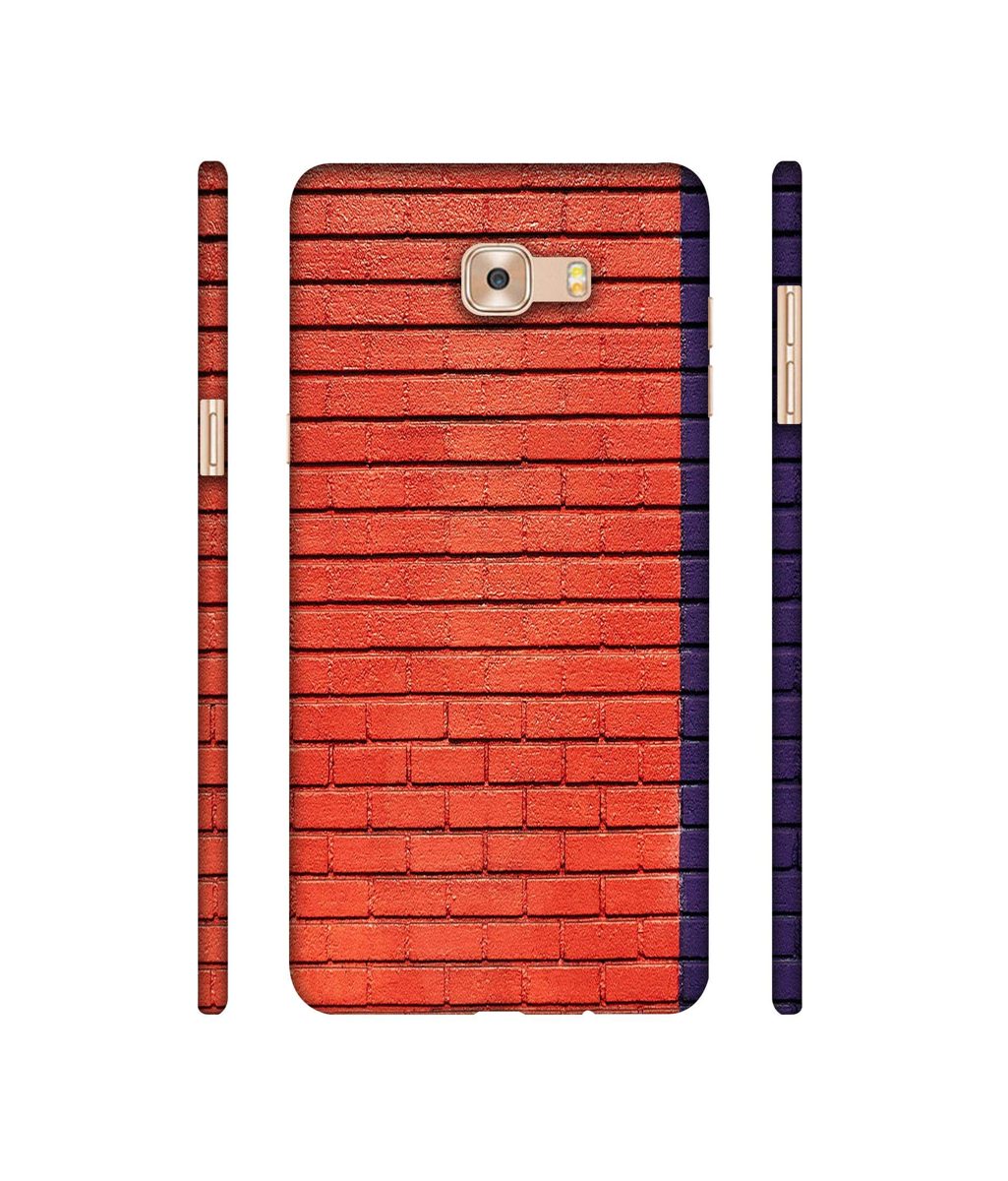 Amazon Brand - Solimo Designer Red and Purple Brick 3D Printed Hard Back Case Mobile Cover for Samsung Galaxy C9 Pro