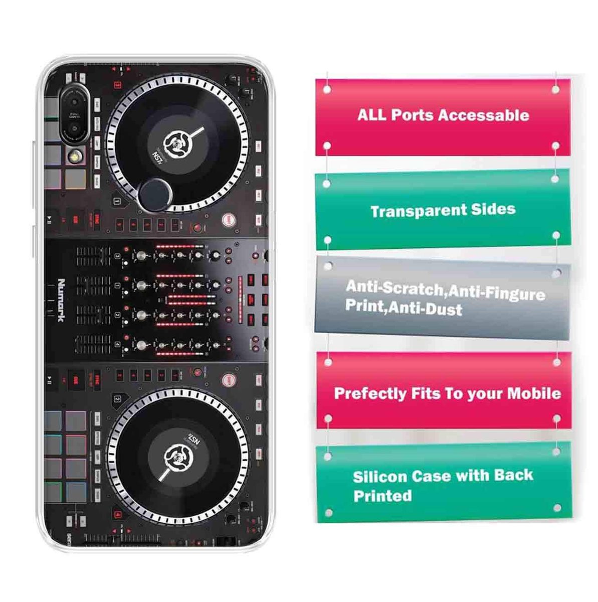 Amazon Brand - Solimo Designer Multicolor Dj Console Printed Soft Back Case Mobile Cover for Asus Zenfone Max Pro M1