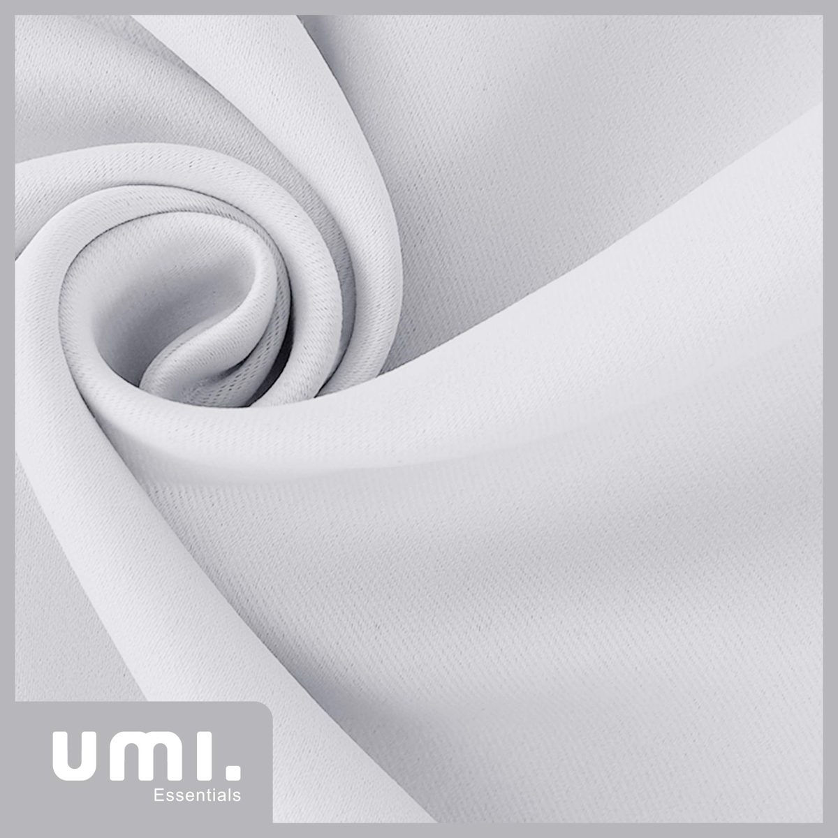 UMI by Amazon Eyelet Blackout Curtains Thermal Insulated Decorative Curtains 55 x 94 Inch Greyish White 2 Panels