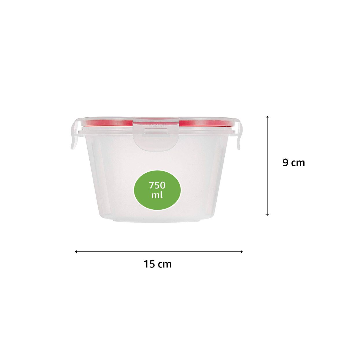 Amazon Brand - Solimo Plastic Kitchen Storage Container Set, 7-Pieces, Transparent