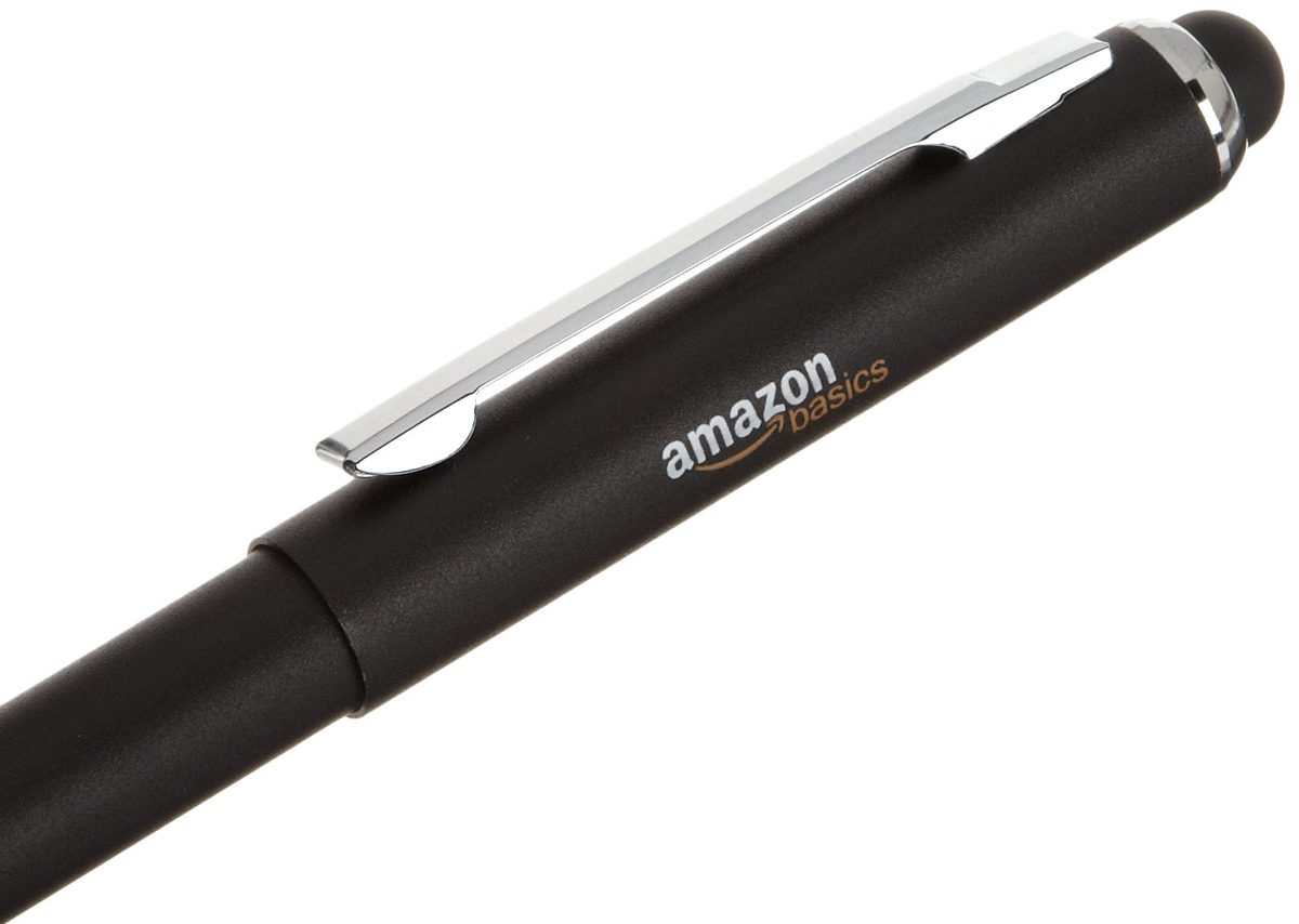 AmazonBasics Capacitive Stylus Pen for Touchscreen Devices - Black PEABS-3TIPSSTYLUS-BK-4PKS