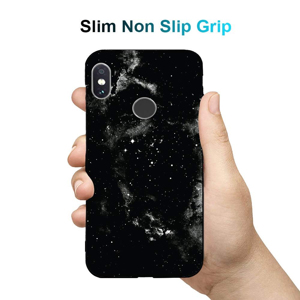 Amazon Brand - Solimo Designer Black Universe Printed Hard Back Case Mobile Cover for Redmi Note 6 Pro