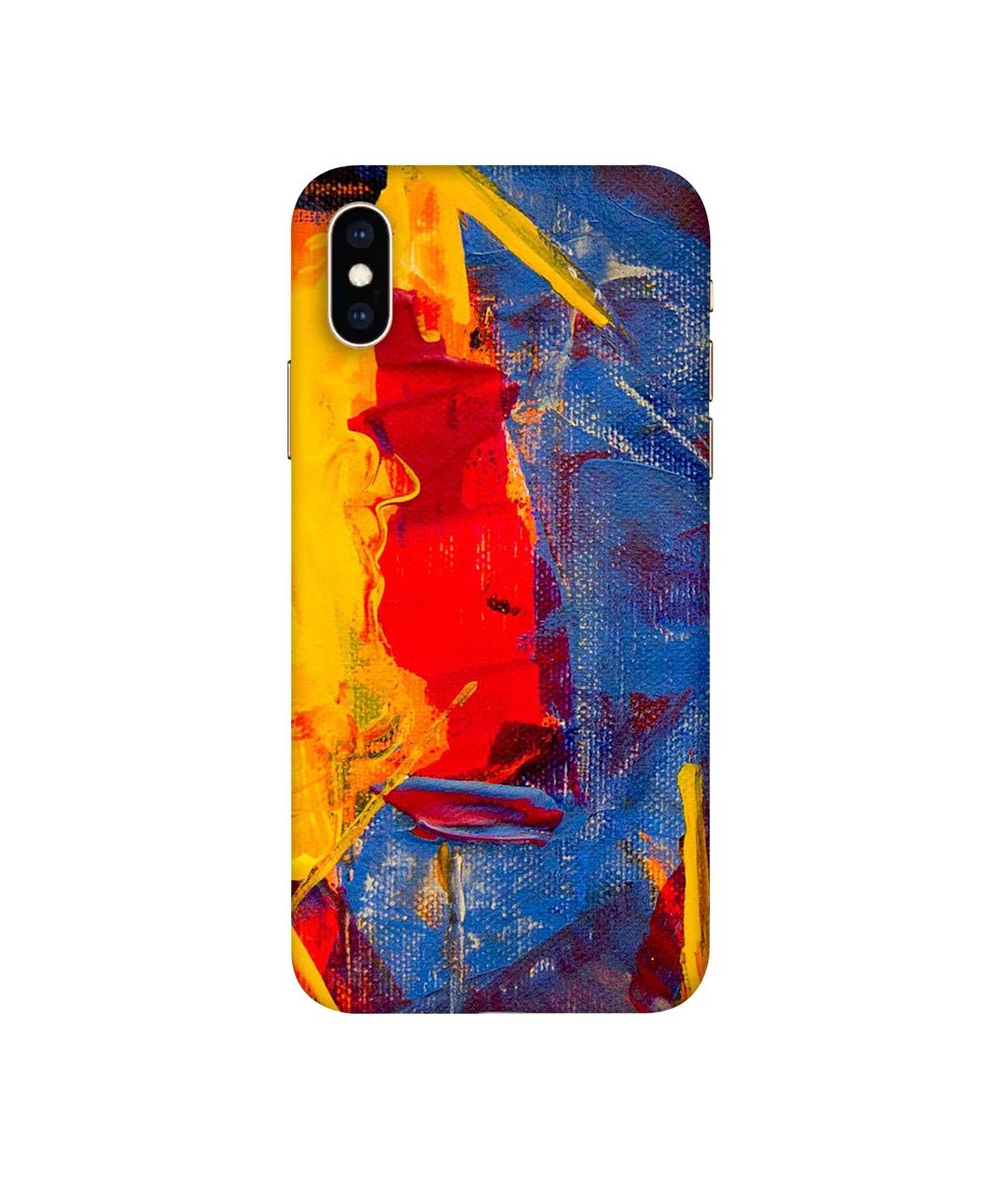 Amazon Brand - Solimo Designer Yellow and Dark Blue Canvas 3D Printed Hard Back Case Mobile Cover for Apple iPhone Xs Max