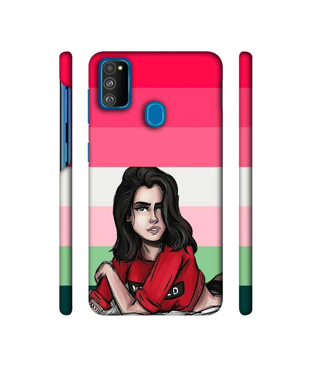 Amazon Brand - Solimo Designer Lady Vector With Line 3D Printed Hard Back Case Mobile Cover for Samsung Galaxy M21 / M30s