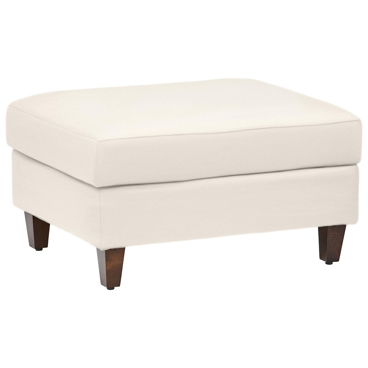 Amazon Brand – Stone & Beam Andover Modern Rectangle Ottoman, 32"W, Cream