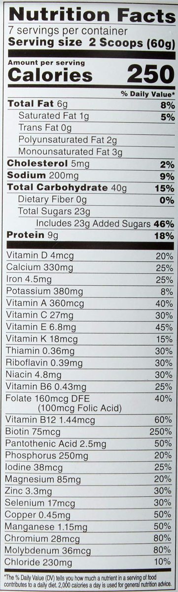 Amazon Brand - Solimo Adult Nutritional Drink Mix Powder, Vanilla Flavor, 14.8 Ounce, 7 Servings