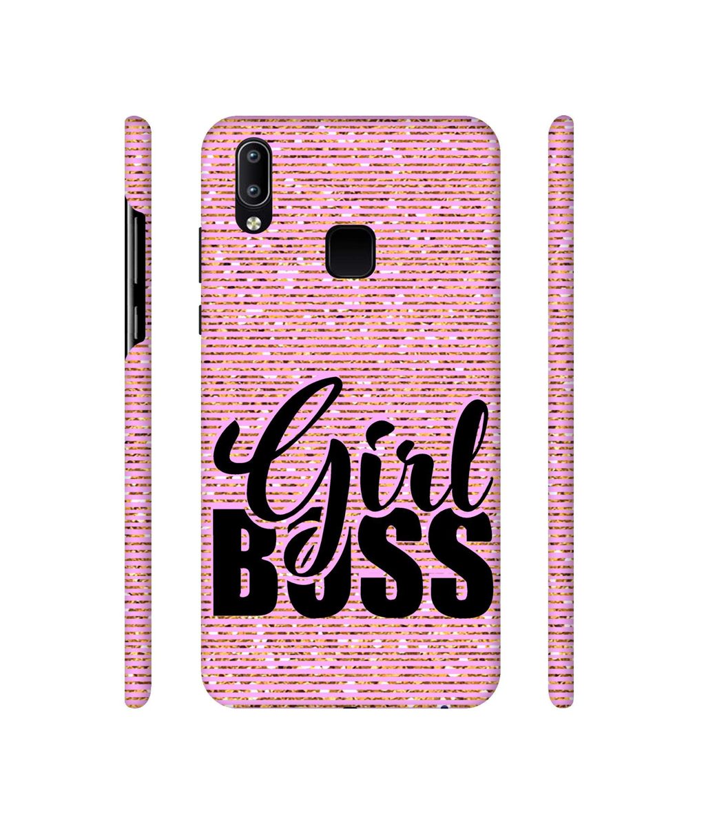 Amazon Brand - Solimo Designer Girl Boss On Pink Sparkle 3D Printed Hard Back Case Mobile Cover for Vivo Y95