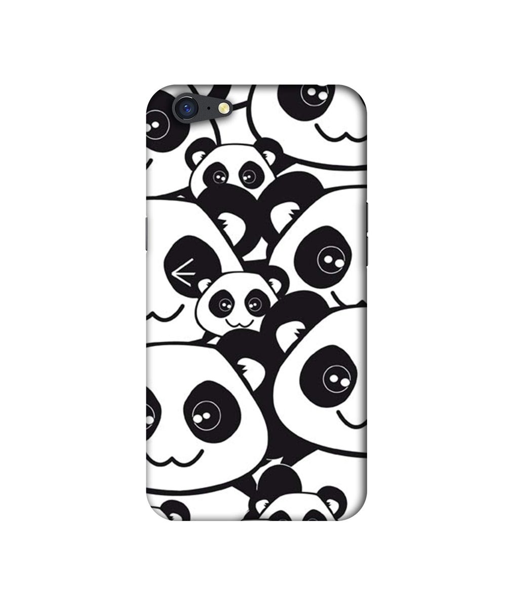Amazon Brand - Solimo Designer Panda Texture 3D Printed Hard Back Case Mobile Cover for Oppo A71