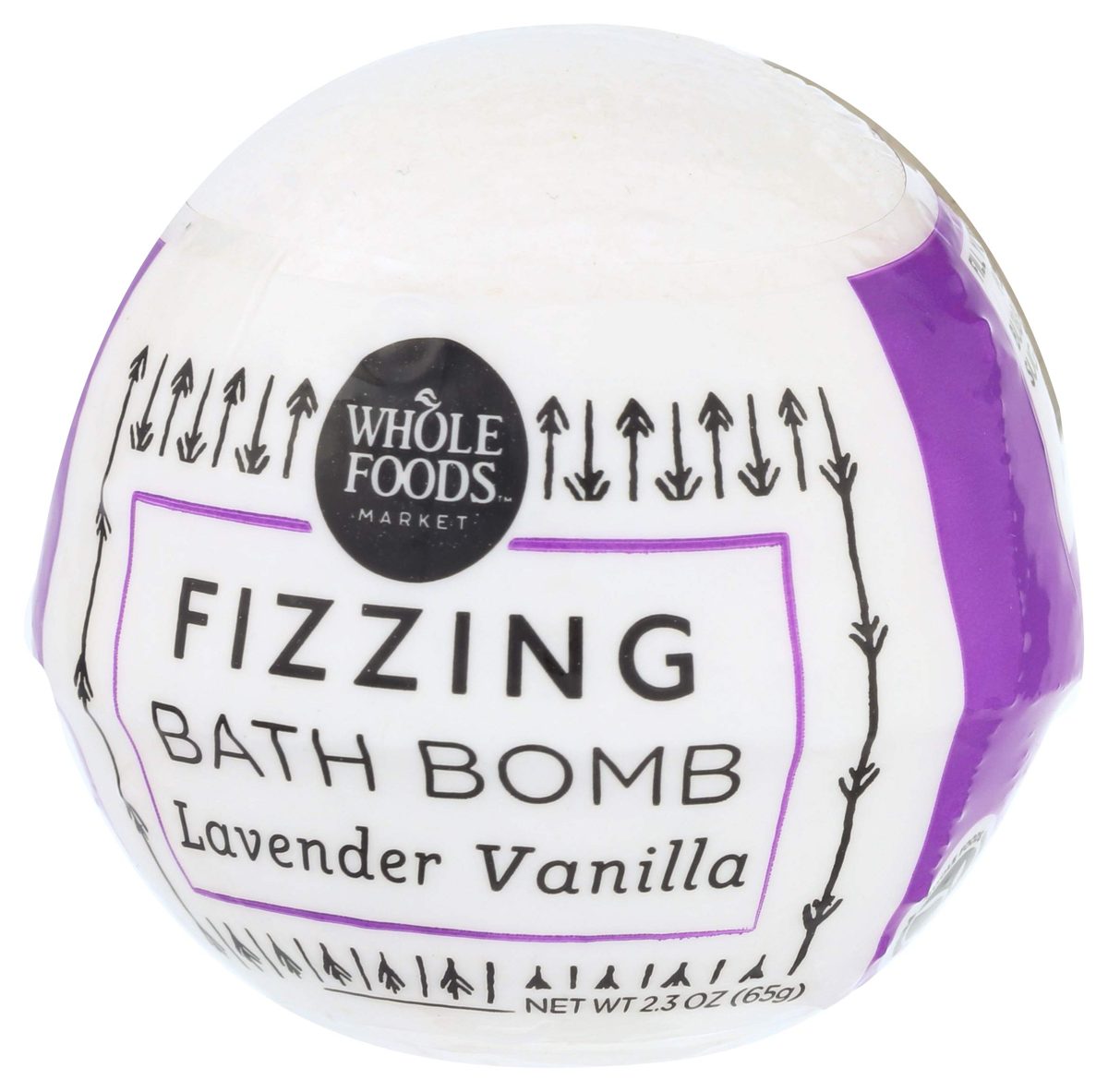Whole Foods Market, Fizzing Bath Bomb, Lavender Vanilla, 2.3 oz