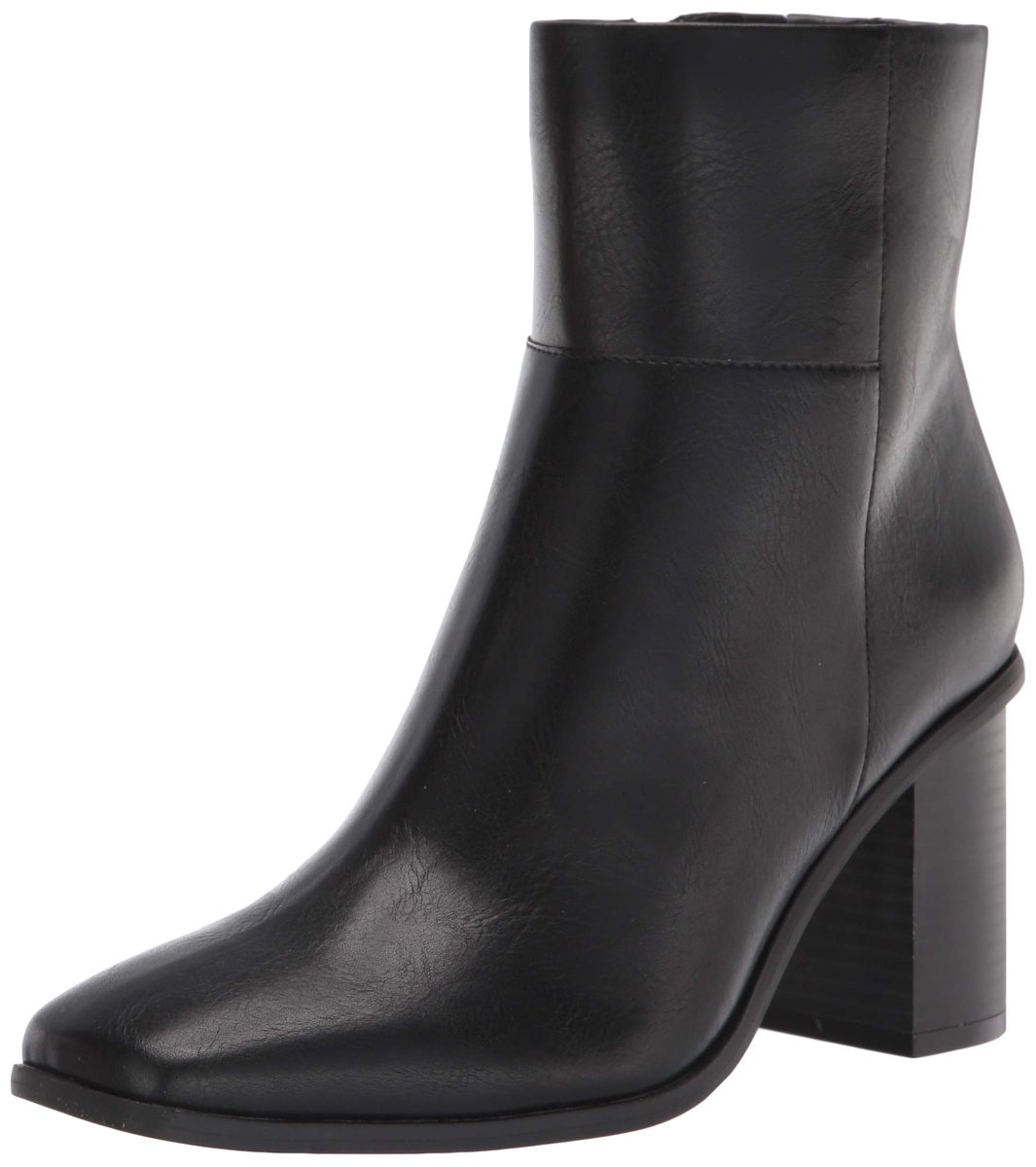 The Drop Women's Ibita High Heel Side Zip Ankle Boot, Black, 8 B US