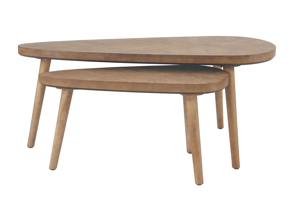Amazon Brand – Rivet Mid-Century Modern Oblong End/Side/Nesting Tables, Firwood