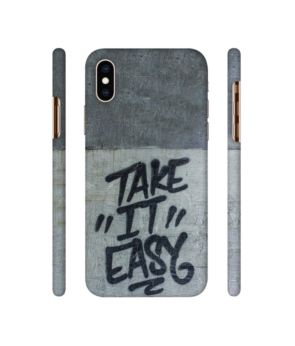 Amazon Brand - Solimo Designer Take It Easy 3D Printed Hard Back Case Mobile Cover for Apple iPhone Xs Max