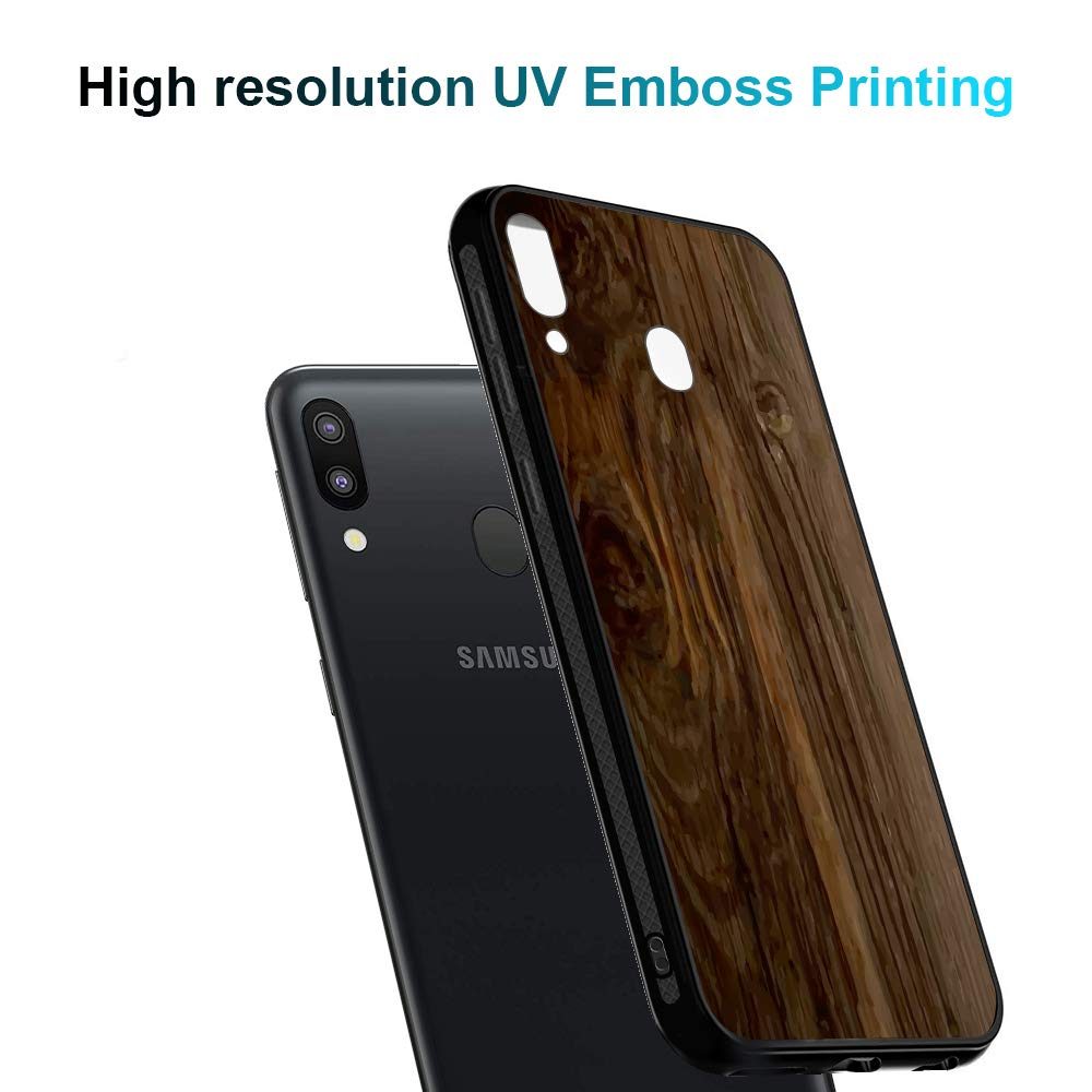 Amazon Brand - Solimo Designer Wooden Texture Printed Hard Back Case Mobile Cover for Samsung Galaxy M20