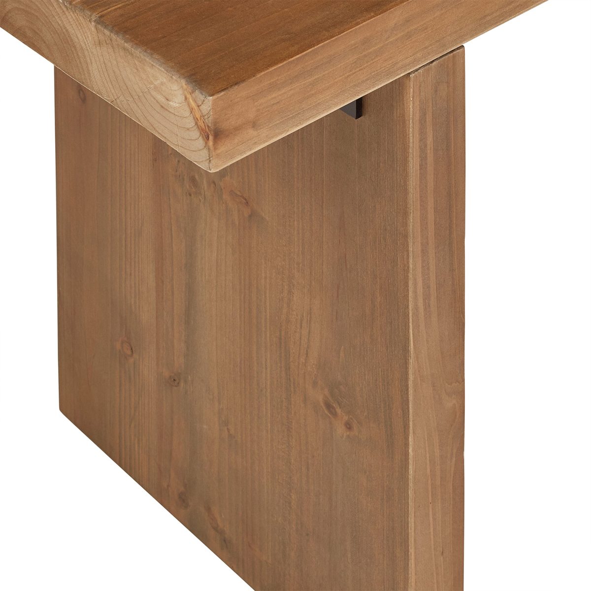 Amazon Brand – Rivet Boundary Mid-Century Modern Dining Kitchen Wood Bench, 18 Inch Height, Brown