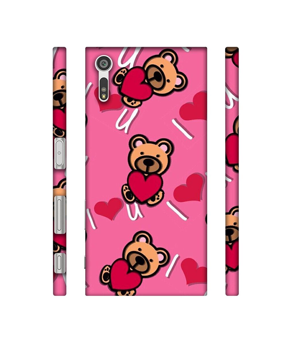 Amazon Brand - Solimo Designer Heart Holding Bear 3D Printed Hard Back Case Mobile Cover for Sony Xperia XZ Dual
