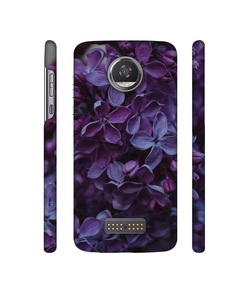 Amazon Brand - Solimo Designer Purple Flowers 3D Printed Hard Back Case Mobile Cover for Moto Z2 Play