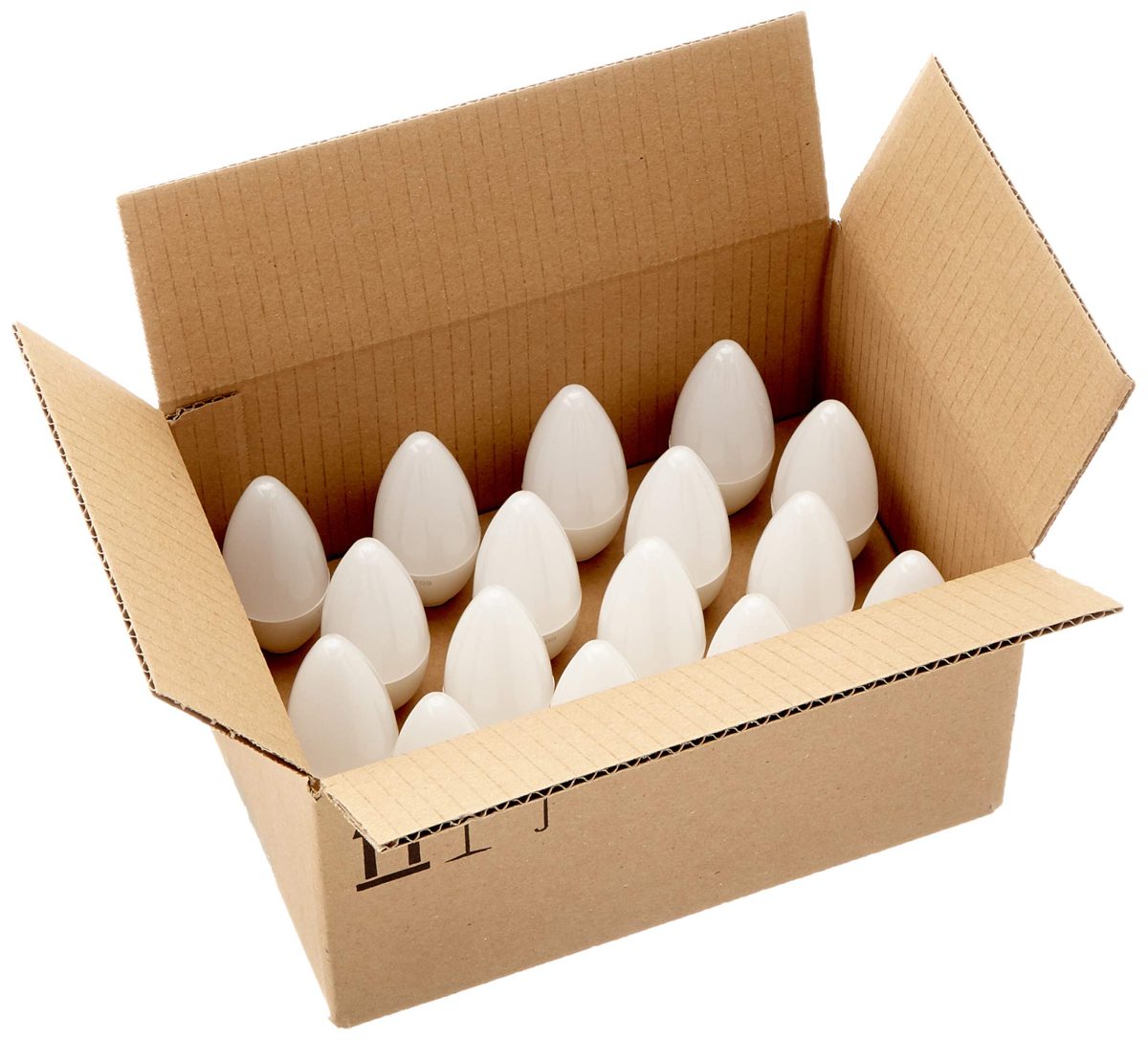 AmazonBasics LED E14 Small Edison Screw Candle Bulb, 6W (Equivalent to 40W), Warm White, Dimmable (Pack of 16)