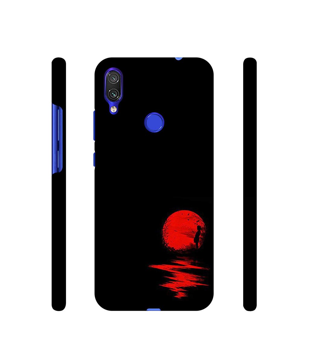 Amazon Brand - Solimo Designer Red Moon 3D Printed Hard Back Case Mobile Cover for Xiaomi Redmi Note 7 Pro
