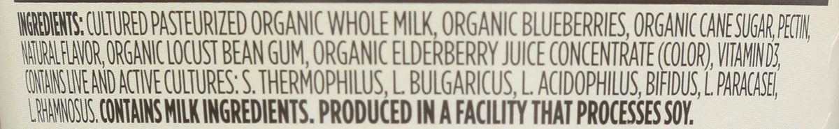 365 Everyday Value, Organic Whole Milk Yogurt, Blueberry, 5.3 oz