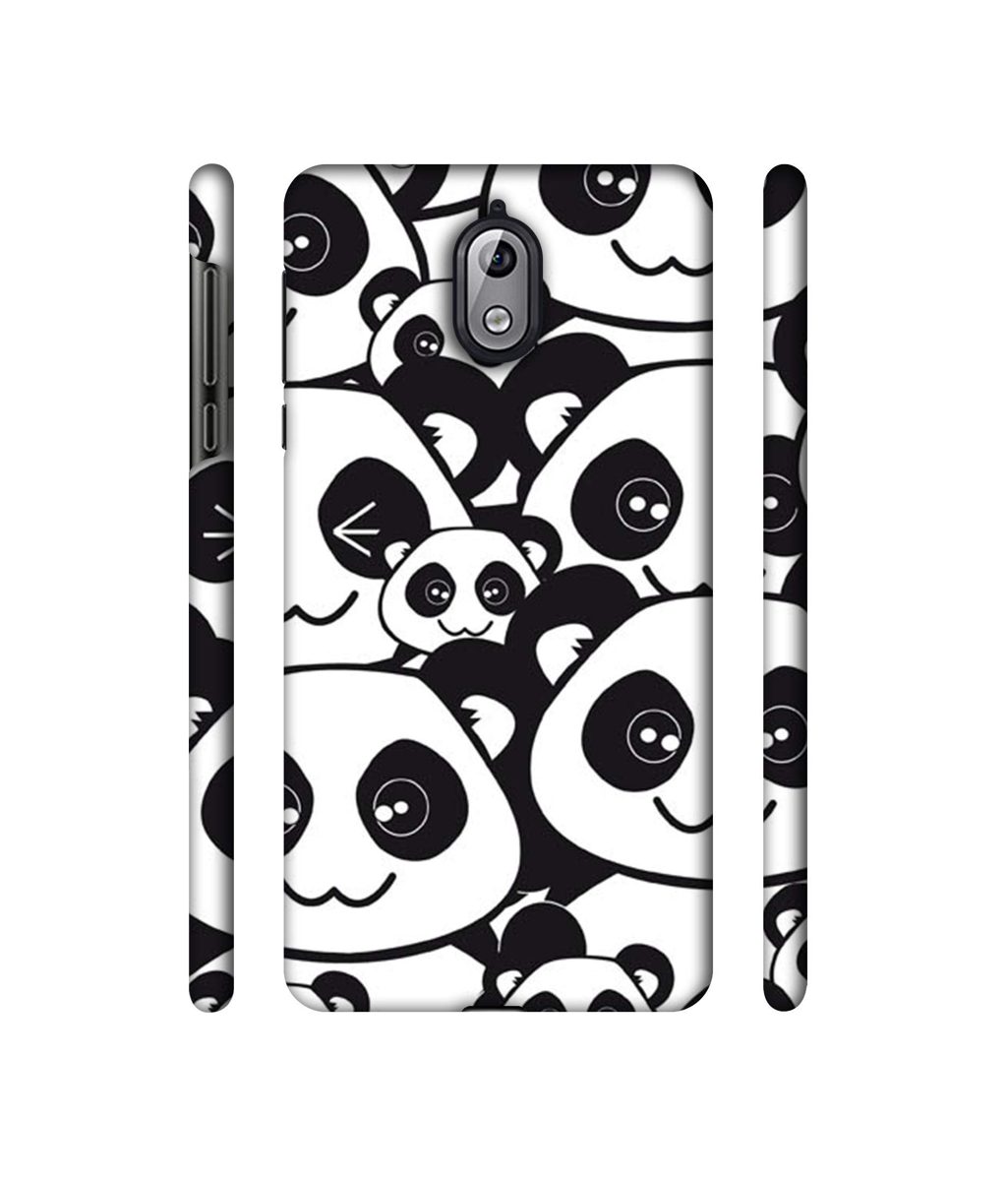 Amazon Brand - Solimo Designer Panda Texture 3D Printed Hard Back Case Mobile Cover for Nokia 3.1