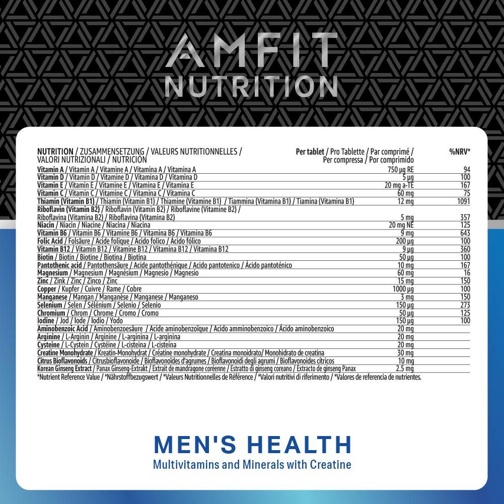 Amazon Brand - Amfit Nutrition Men's Health - 120 Capsules