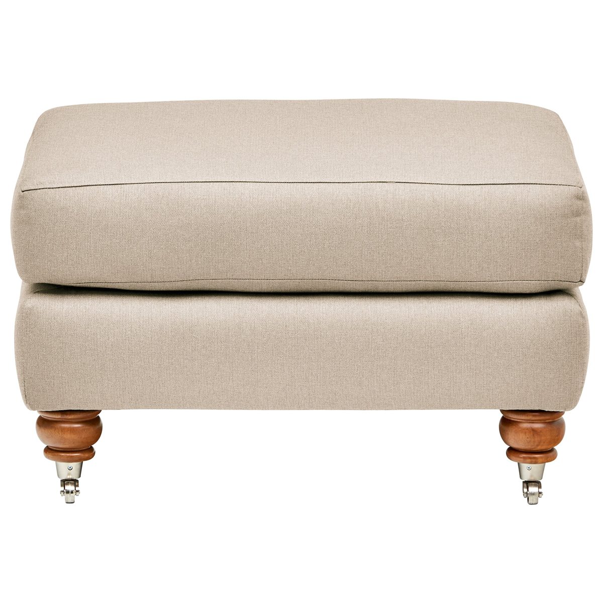 Amazon Brand – Stone & Beam Brandeberry Farmhouse Charles of London Ottoman, 31"W, Grey Linen