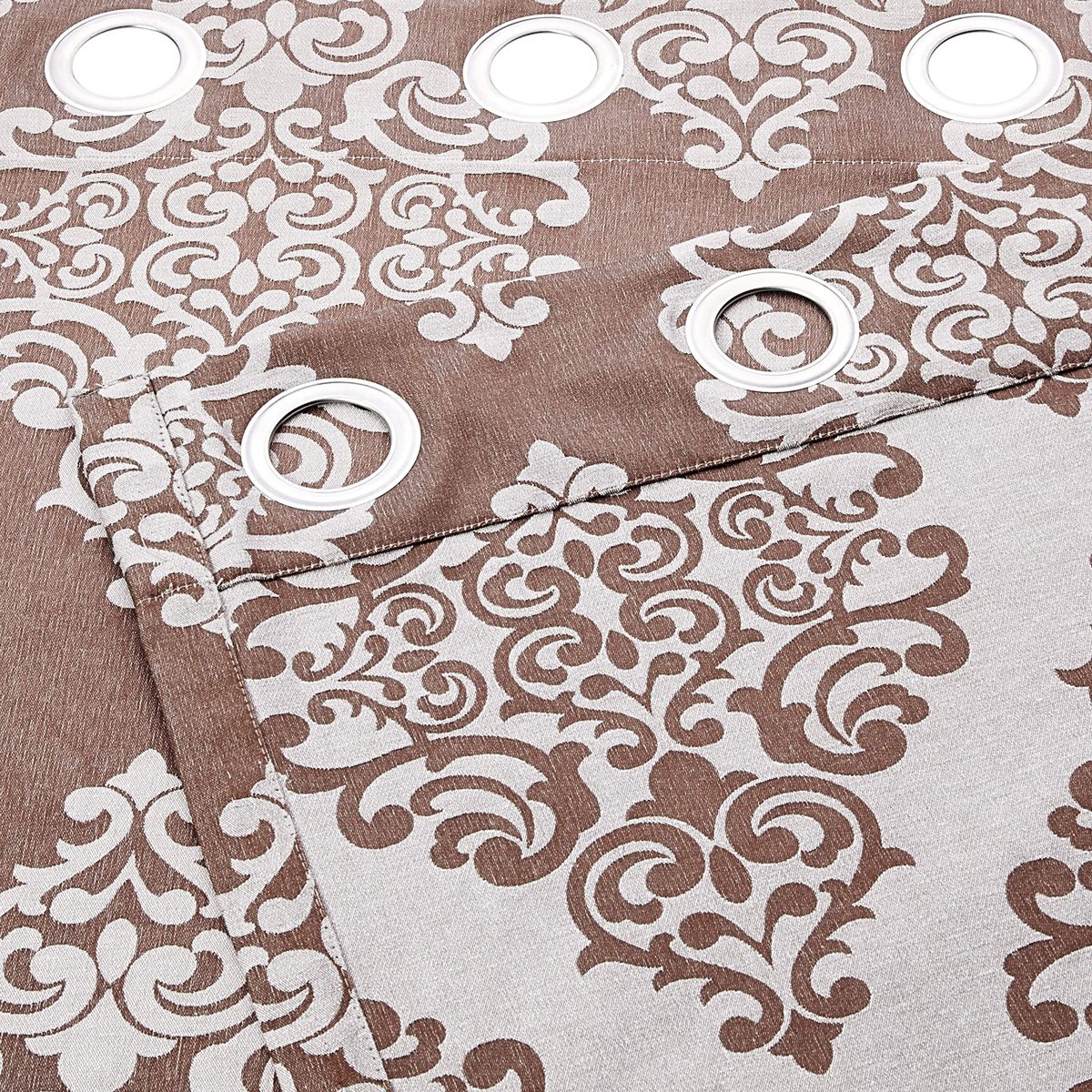 Amazon Brand - Solimo Concerto Door Curtain, 7 feet - Set of 1 (Chocolate Brown)