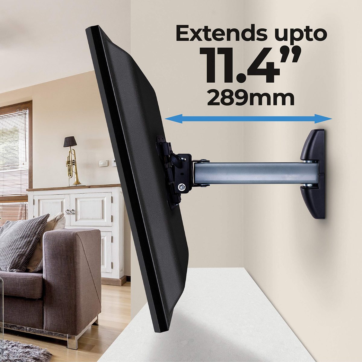 AmazonBasics Performance Range 13-23" Single Arm Swivel and Tilt TV Wall Mount