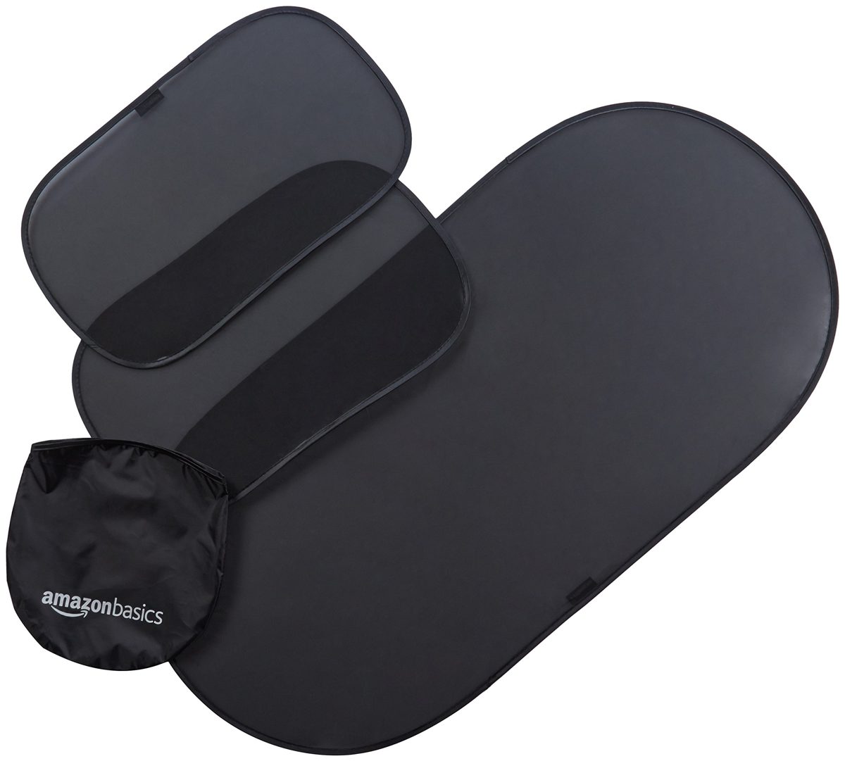 AmazonBasics Car Window Stick-On Sun Shade for Rear and Side Windows - 3-Piece Set