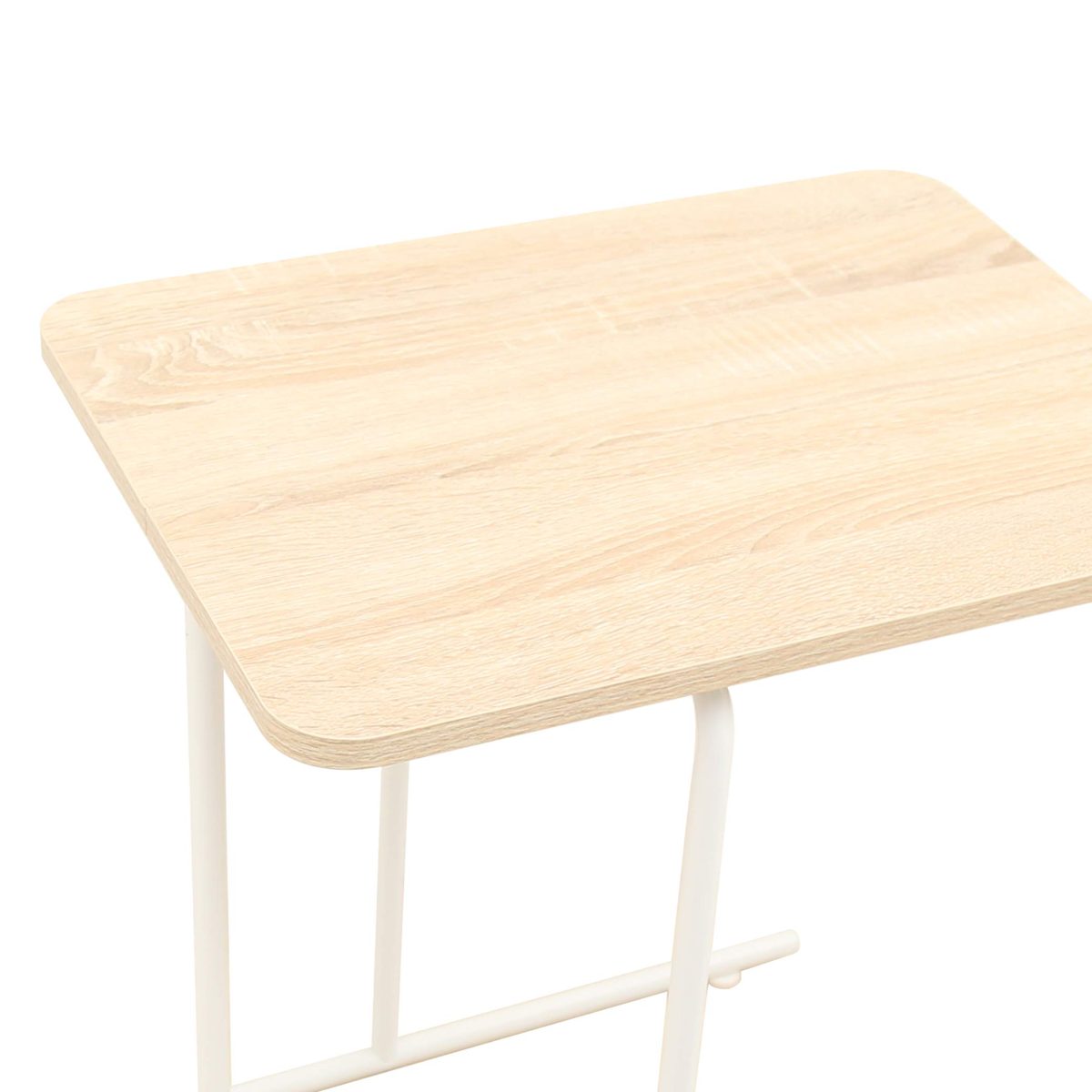 Amazon Brand - Movian Ljungan End/Side Table, 48 x 37 x 55cm, Beige/White Steel Base