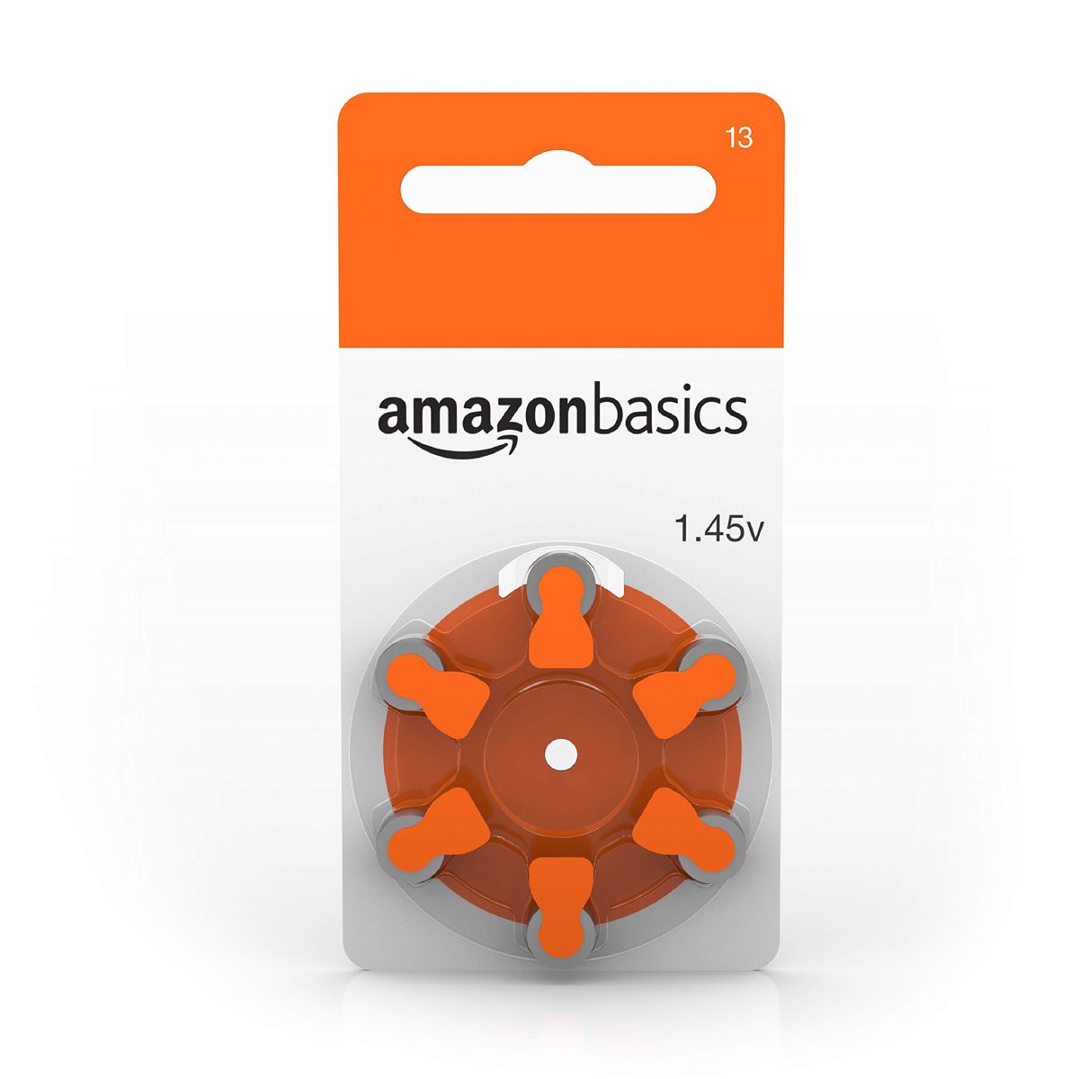 AmazonBasics Hearing Aid Batteries Size 13, 60 Pack