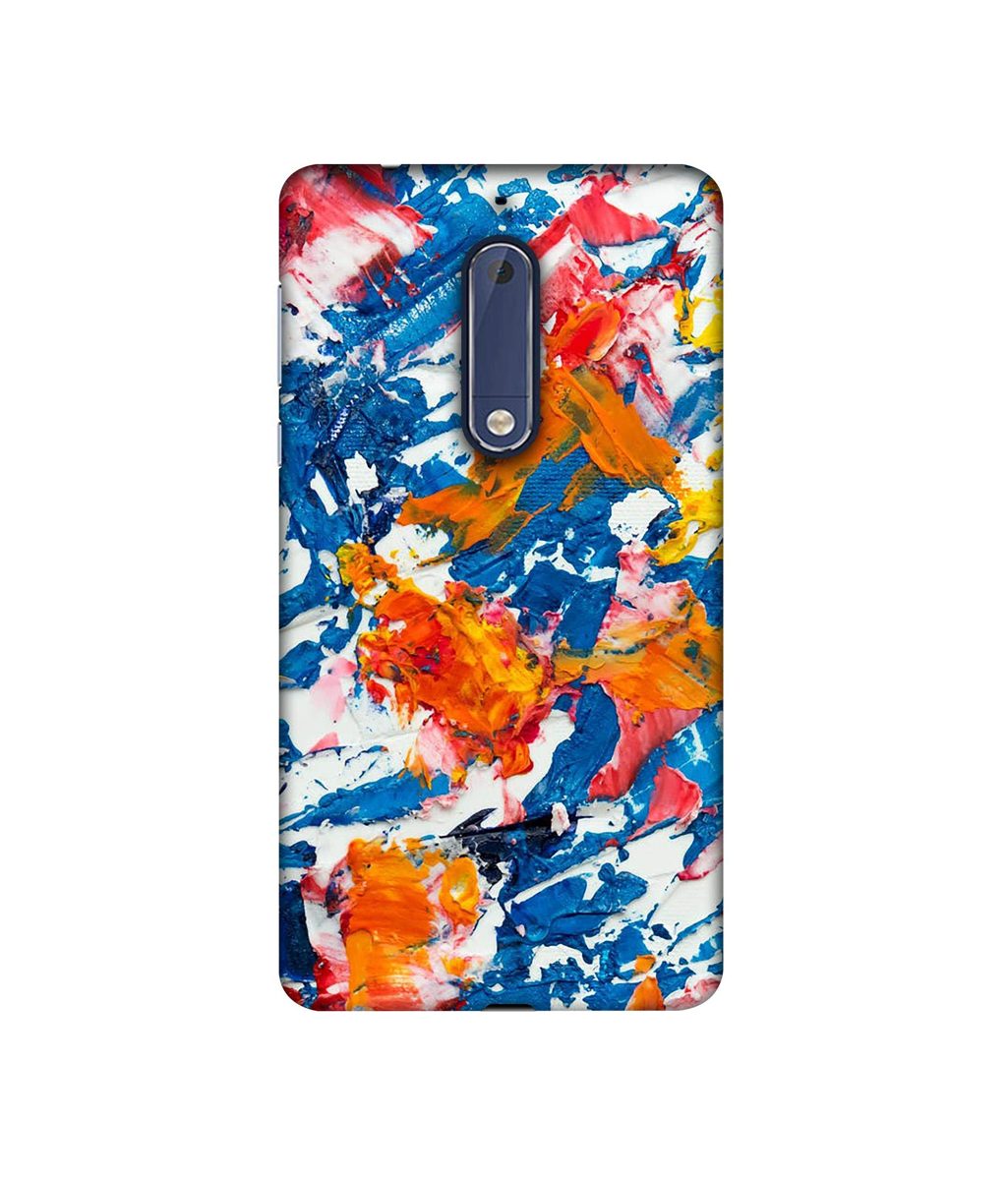 Amazon Brand - Solimo Designer Wax Color Mash On Canvas 3D Printed Hard Back Case Mobile Cover for Nokia 5