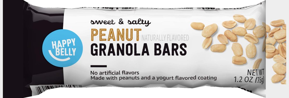 Amazon Brand - Happy Belly Sweet & Salty Peanut Granola Bars, 12 Count