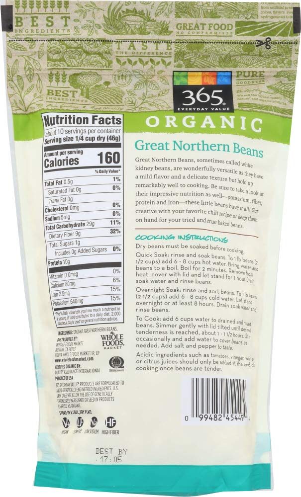 365 Everyday Value, Organic Great Northern Beans, 16 oz