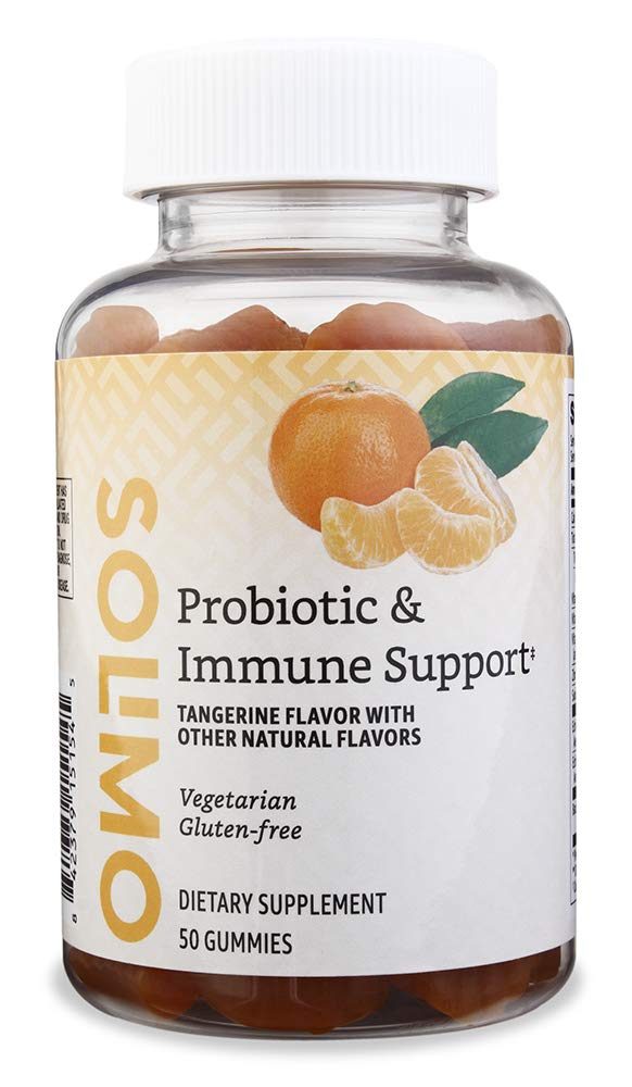 Amazon Brand - Solimo Probiotic & Immune Support, 2 Billion CFU with 25 mg Echinacea per Serving (2 Gummies), 50 Gummies