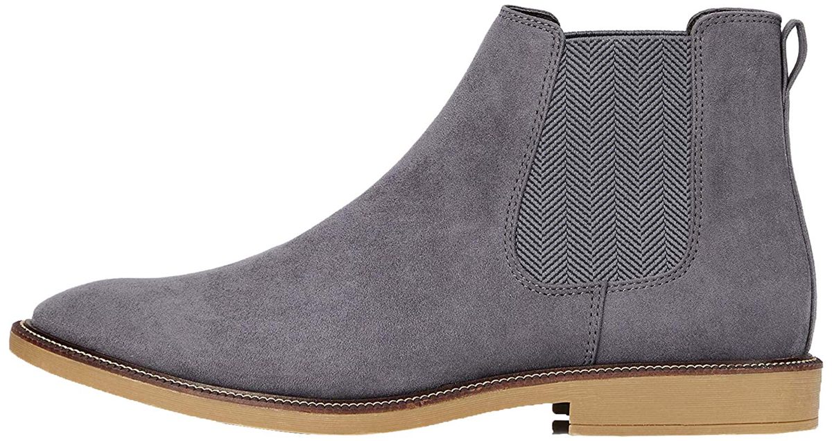find. Mens^Men's Chelsea Boots, Charcoal Suede Look, US 7