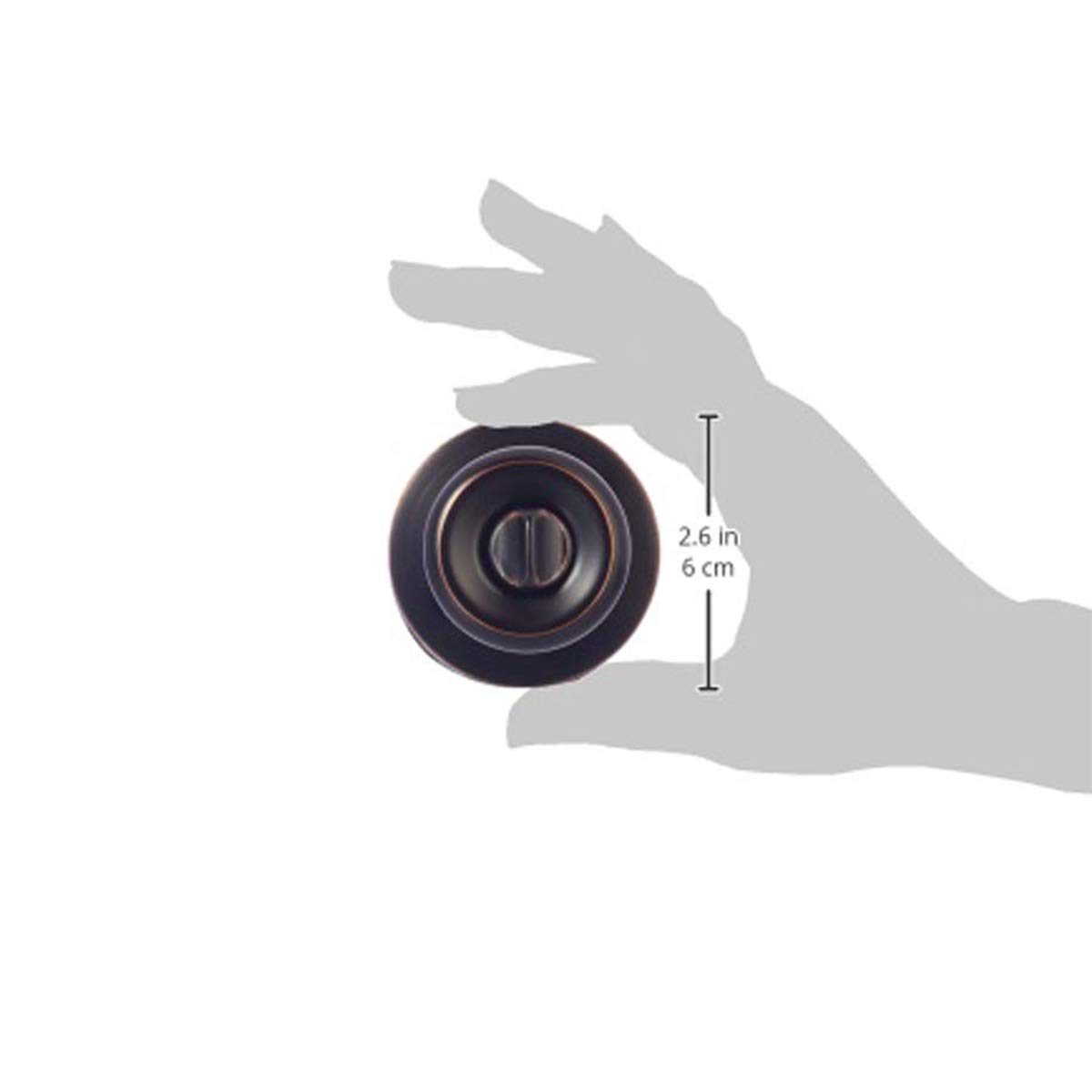 AmazonBasics Exterior Door Knob With Lock, Bell, Oil Rubbed Bronze