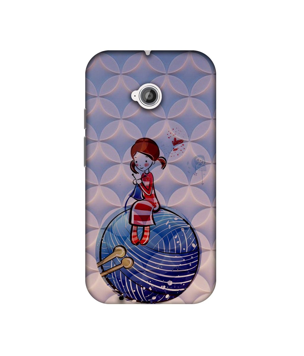 Amazon Brand - Solimo Designer Lady Vector Patternn 3D Printed Hard Back Case Mobile Cover for Motorola Moto E 2nd Generation
