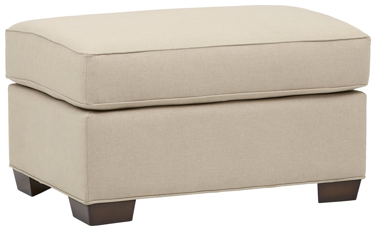 Amazon Brand – Stone & Beam Kristin Ottoman, 33"W, Sand