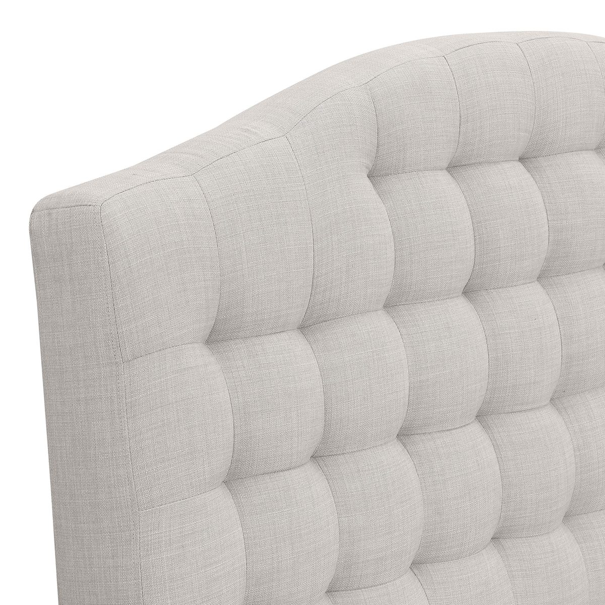 Amazon Brand – Ravenna Home Rai Tufted Arched Armless Loveseat Bench Settee, 52"W, Light Grey