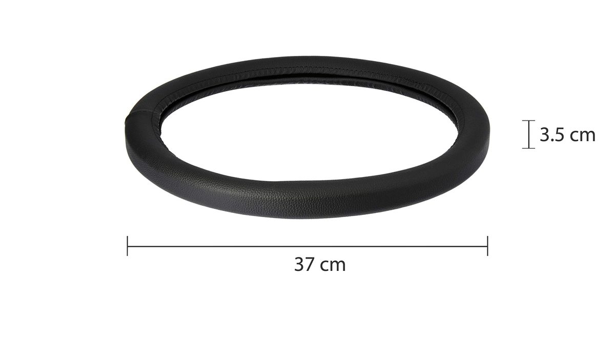 Amazon Brand - Solimo Steering Cover (Small), Black