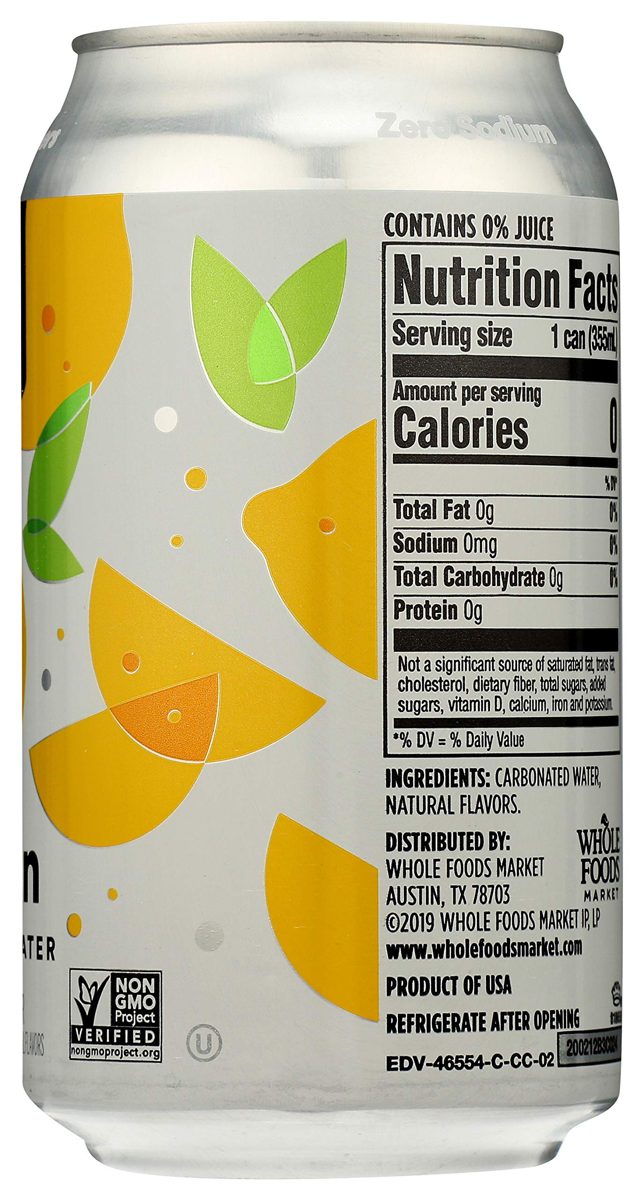 365 EVERYDAY VALUE Lemon Sparkling Water, 12 FZ