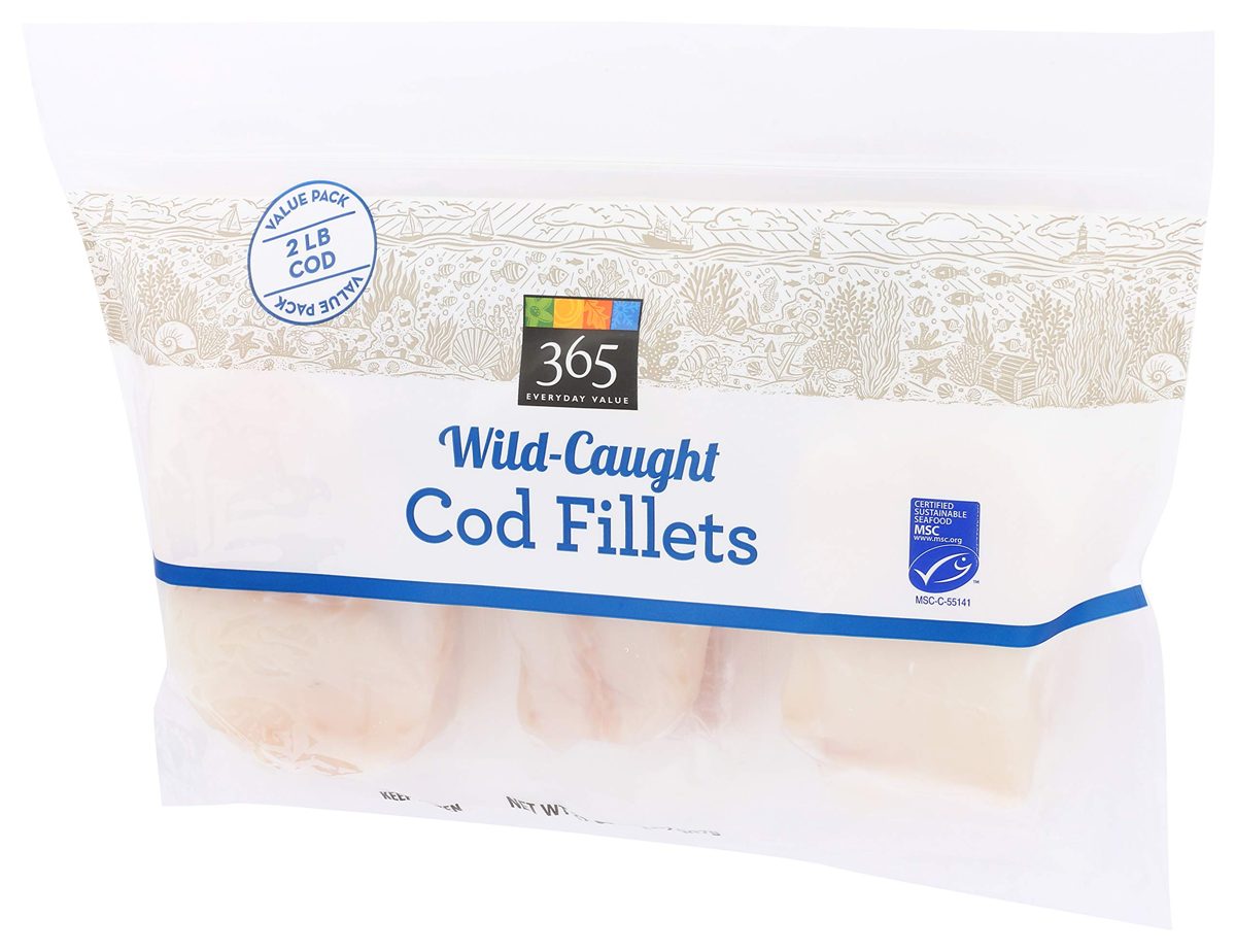 365 Everyday Value, Wild-Caught Seafood Value Pack, Cod Fillets, 32 Ounce (Frozen)